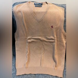 Camel Ralph Lauren Sweater Vest: Size Medium